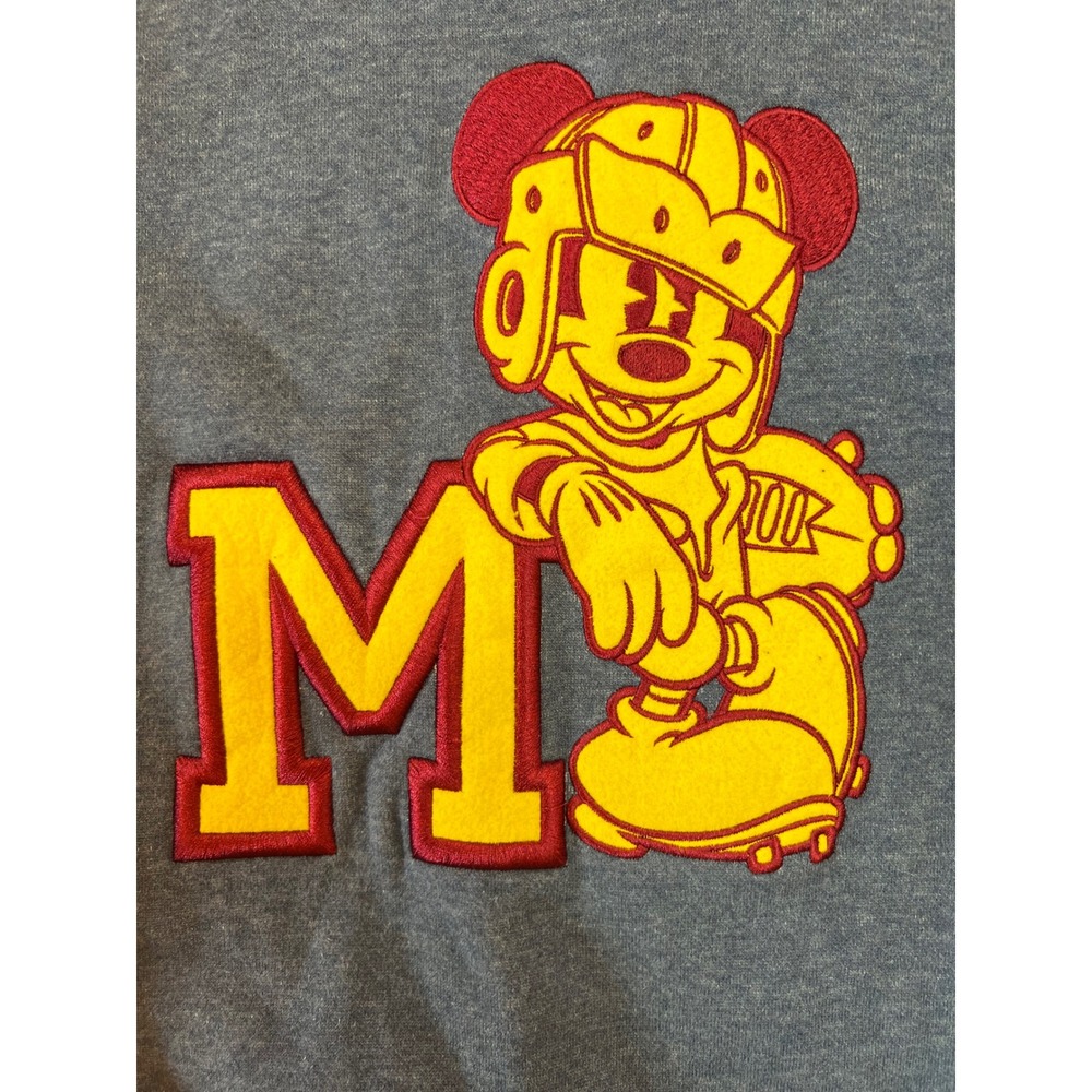 Vintage Walt Disney World Kids Sm 5/6 Mickey Sweatshirt Embroidered Football - Picture 2 of 7